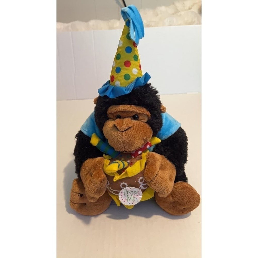 Burton + Burton Singing Birthday Gorilla Plush Toy